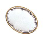 American Metalcraft GBTOV1813 Oval Serving Tray, 18x13-in, Chrome/Gold