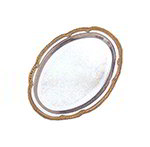 American Metalcraft GBTOV97 Oval Serving Tray, 9x7-in, Chrome/Gold