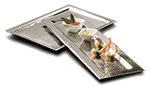 American Metalcraft HMRT247 Rectangular Serving Tray, 23.75x7.5-in, Hammered, Stainless