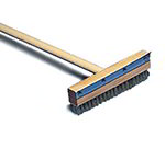 American Metalcraft 1698 60-in Oven Brush w/ Handle & Scraper, Brass/Wood