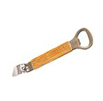 American Metalcraft BBC39 Deluxe Bottle & Can Opener w/ Hardwood Handle, Stainless