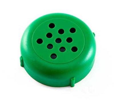 American Metalcraft GLGP 12-oz Glass Shaker - Perforated Green Lid