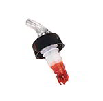 American Metalcraft MPC100C Measure Pourer w/ 1-oz Capacity & Black Collar, Clear/Red