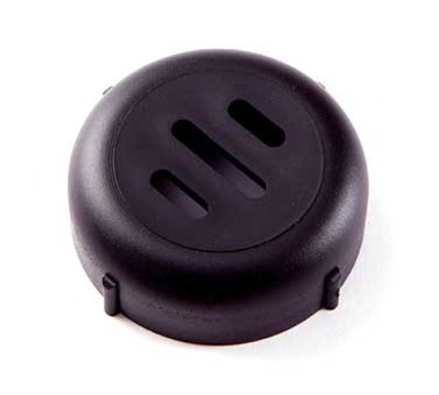 American Metalcraft 33BSL 6-oz Glass Shaker - Slotted Black Lid