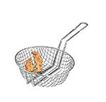 American Metalcraft CBC8 8-in Culinary Basket w/ Handle, Coarse Mesh, Steel