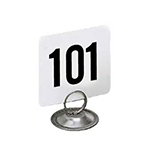American Metalcraft 4150 4-in Square Table Number w/ Numbers 101 Through 150, Plastic, Black/White