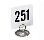American Metalcraft 4300 4-in Square Table Number w/ Numbers 251 Through 300, Plastic, Black/White