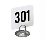 American Metalcraft 4350 4-in Square Table Number w/ Numbers 301 Through 350, Plastic, Black/White
