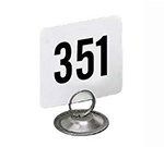 American Metalcraft 4400 4-in Square Table Number w/ Numbers 351 Through 400, Plastic, Black/White