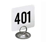 American Metalcraft 4450-CARDS 4-in Square Table Number w/ Numbers 401 Through 450, Plastic, Black/White