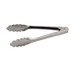 American Metalcraft UT975 10-in Utility Tong w/ Tempered Flat Spring, Standard Weight, Stainless