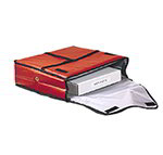 American Metalcraft PB1800 Pizza Delivery Bag w/ Two 16-in Box Capacity & Crossed Carrying Strap, Vinyl/Red