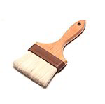 American Metalcraft 4340 4-in Flat Pastry Brush w/ Boar Bristle