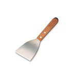 American Metalcraft SSC17 7.5-in Grill Scraper w/ Slant Edge & Handle, Stainless/Wood