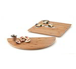 American Metalcraft BAMHM Half-Moon Bamboo Platter - 18x9