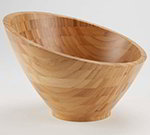 American Metalcraft BAMSL112 11.5-in Round Angled Bowl w/ 80-oz Capacity, Bamboo