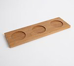 American Metalcraft BAMT3 Rectangular Tray, 3-Place Holder, Bamboo