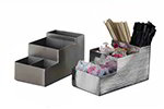 American Metalcraft HMBAR9 4-Compartment Bar Organizer, Hammered, Stainless