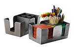 American Metalcraft BARS7 6-Compartment Bar Organizer, Satin/Stainless