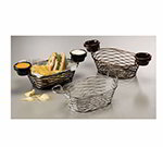 American Metalcraft BNBB692 9-in Oblong Wire Basket, Black