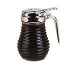 American Metalcraft BSD64 Syrup Dispenser w/ 6-oz Capacity & Spring Flap Lid, Chrome/Glass