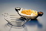 American Metalcraft BSKC118 Oval Wire Basket w/ Ramekin Holder, 11x8-in, Chrome