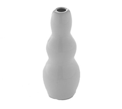 American Metalcraft BVB3 3-1/2" Mini Bubble Bud Vase - White Ceramic