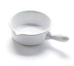 American Metalcraft CFP4 4-oz Mini Fry Pan/Sauce Cup - White Ceramic
