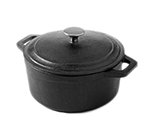 American Metalcraft CIPR3 3-qt Round Casserole Dish with Lid - Cast Iron