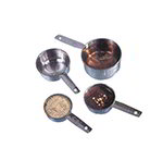 American Metalcraft MCL4 Measuring Cup Set w/ 1-Cup & Flat Handle, Stainless