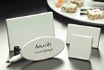 American Metalcraft CMP553 Rectangular Card Sign, 5.5x3.5-in, Ceramic
