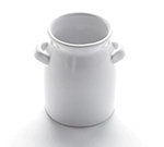 American Metalcraft CMP3 4-oz Mini Milk Can with Handles - White Ceramic