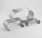 American Metalcraft CRS3 Riser Set w/ Curled Ends, Satin Finish, Stainless