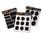 American Metalcraft CSO18 Chalk Sticker Labels - Oval-Shaped, Black Vinyl
