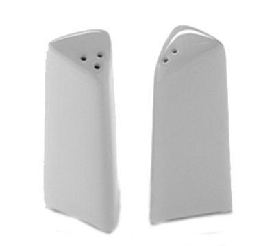 American Metalcraft CTSP3 Triangular Salt/Pepper Shaker Set - White Ceramic
