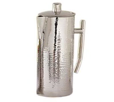 American Metalcraft DWHMCP64 Coffee Pot w/ 64-oz Capacity & Hinged Lid, Hammered, Stainless