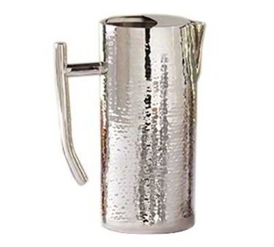 American Metalcraft DWHMWP64 Double Wall Water Pitcher w/ 64-oz Capacity & Ice Guard, Hammered, Stainless