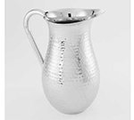 American Metalcraft DWPH64 Water Pitcher w/ 64-oz Capacity & Ice Guard, Hammered, Stainless