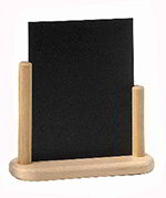 American Metalcraft ELEBLA Table Top Board w/ Removable Blackboard, 9x12-in, Wood