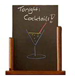 American Metalcraft ELEMLA Table Top Board w/ Removable Blackboard, 9x12-in, Mahogany