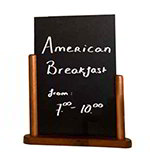 American Metalcraft ELEMME Table Top Board w/ Removable Blackboard, 6x9-in, Mahogany