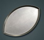 American Metalcraft FBALL1 Football Shaped Pizza Pan, .62-in Deep, Aluminum