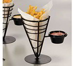 American Metalcraft FBS591 Conical French Fry Basket w/ 1-Ramekin, Wrought Iron/Black