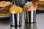 American Metalcraft FFHM37 3.37-in French Fry Cup, Satin Finish, Hammered/Stainless