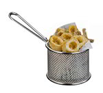 American Metalcraft FRYR375 3.75-in Round Tabletop Fry Basket, Mesh/Stainless