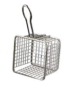 American Metalcraft FRYS443 4-in Square Tabletop Fry Basket, Stainless