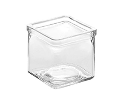 American Metalcraft GJ6 6-oz Square Glass Jar