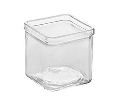 American Metalcraft GJ8 8-oz Square Glass Jar