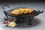 American Metalcraft GS18 18-in Round Griddle w/ Stand, Wrought Iron/Black