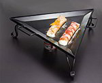 American Metalcraft GST77 19.5-in Triangular Griddle w/ Stand, Wrought Iron/Black